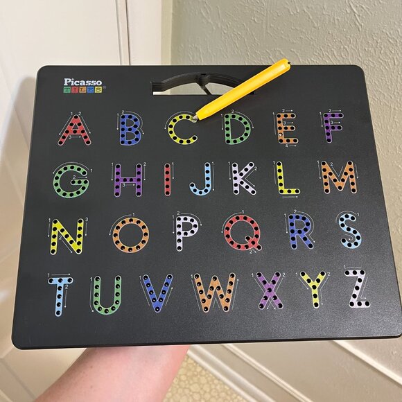 Picasso Tiles - Magnetic Drawing Board - 2 in 1 - Alphabet & Numbers - ABC & 123 - Picture 2 of 4